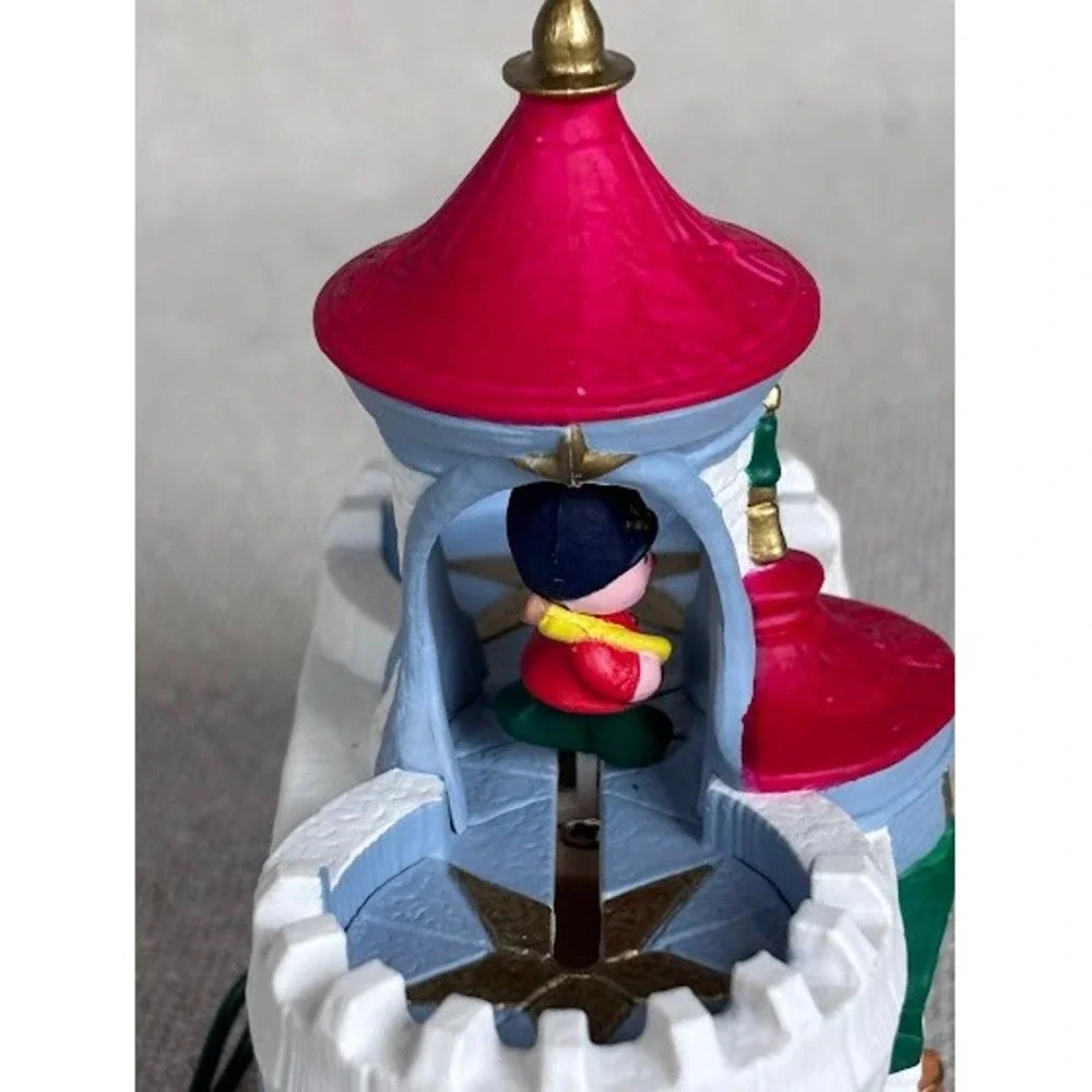 Hallmark Toyland Tower Rotating Musical Christmas Ornament 1991 Castle‎